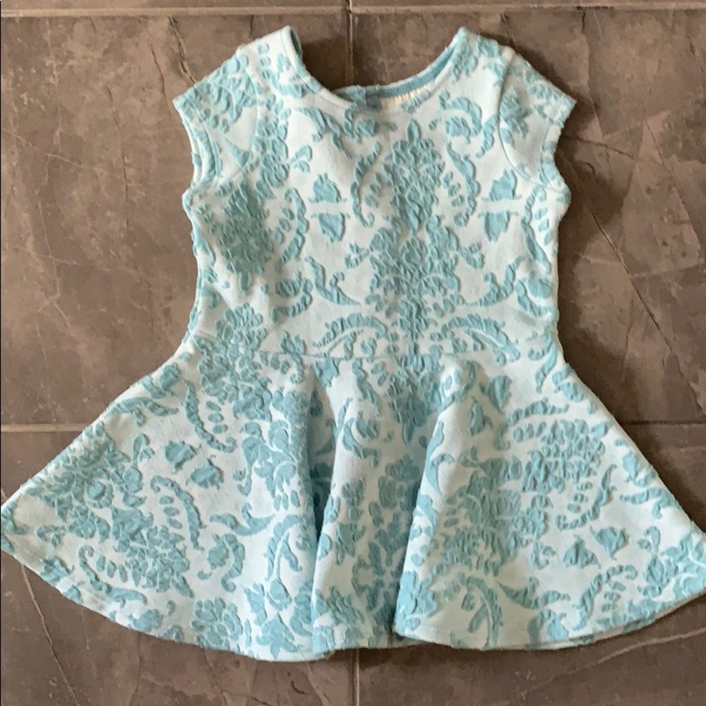18 months sleeveless cotton turquoise dress
